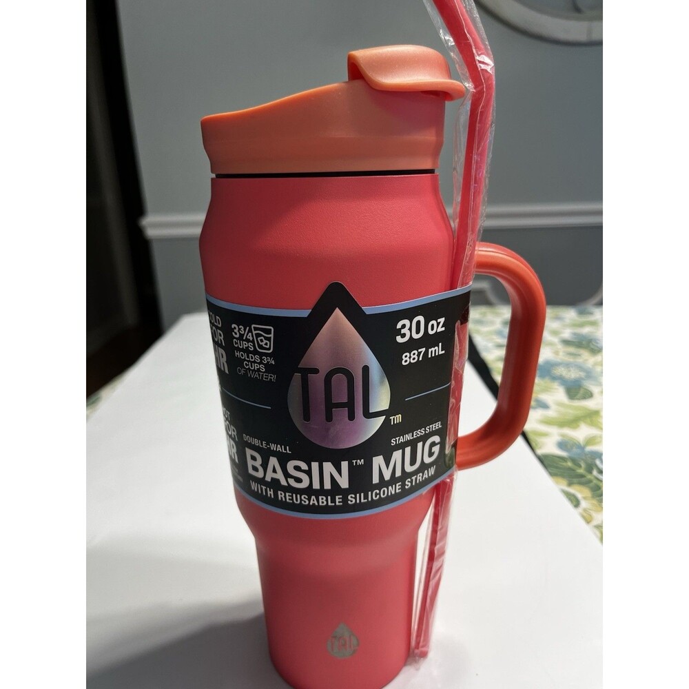 New TAL Stainless Steel Basin Travel Mug 30 oz, Pink WM2585